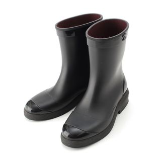 CHANEL - 値下げ！新品未使用 シャネル レインブーツ38 ブラック 26C