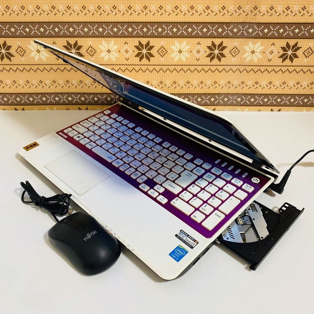 Y974 NECノートパソコンi5高速SSDサクサクWindows11オフィス付