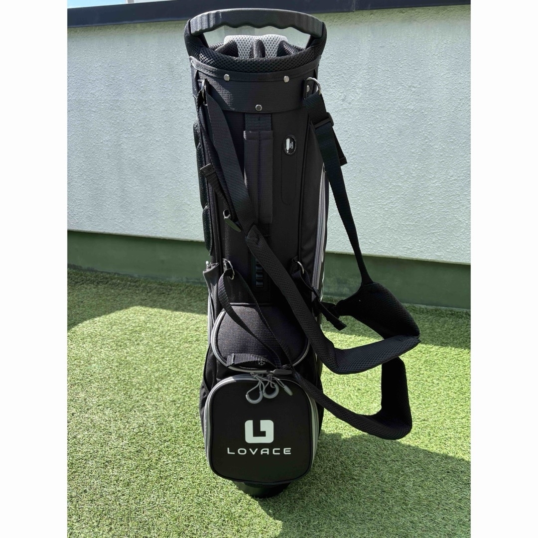 LOVACE スタンドキャディバッグ ゴルフバッグ 新品 ブラック 軽量 防水