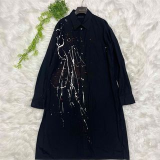 Yohji Yamamoto - yohji yamanoto ロング黒シャツ カーディガンの通販