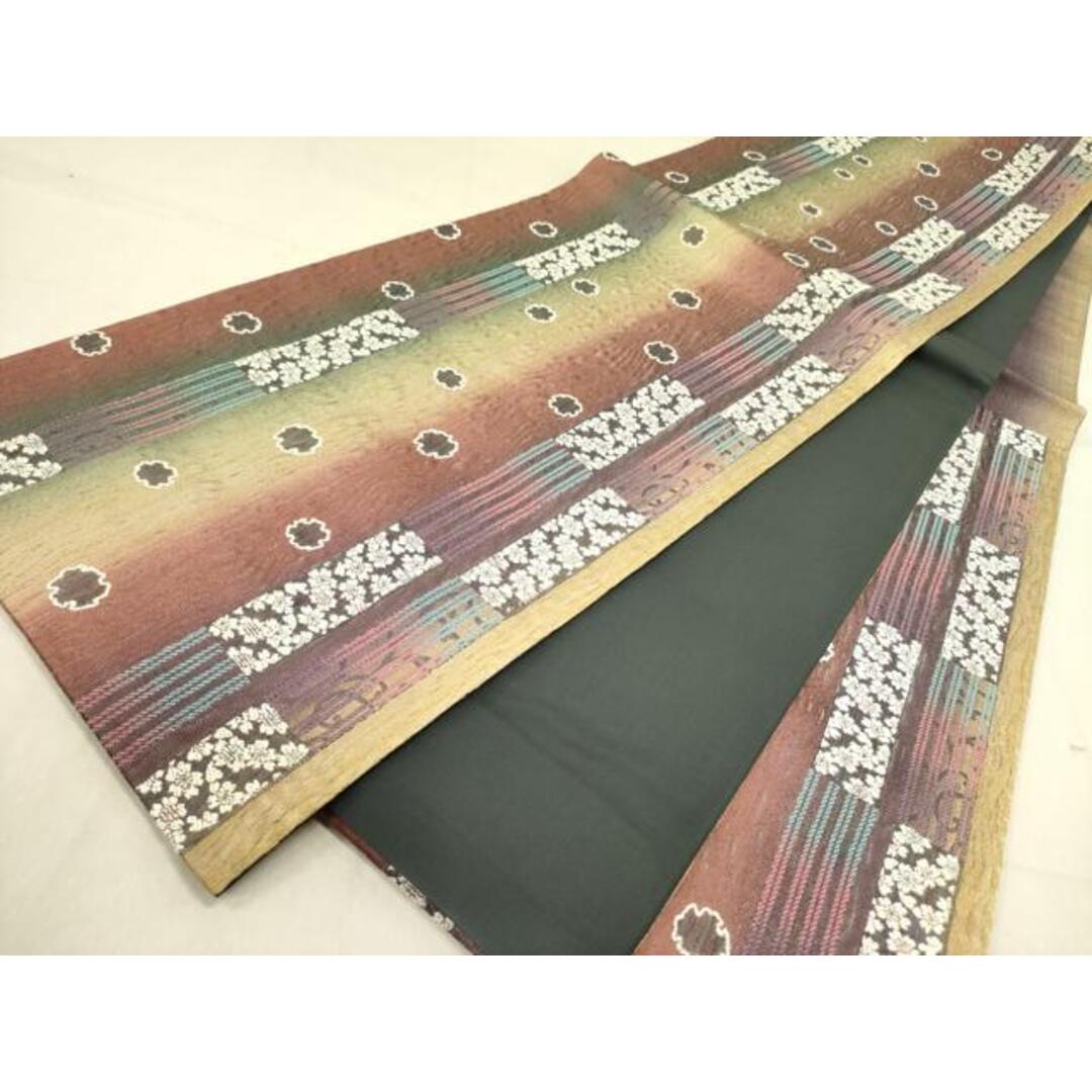 平和屋着物○六通柄袋帯 唐織 芭蕉系バンブー和紙織 舞桜 正絹 逸品 未