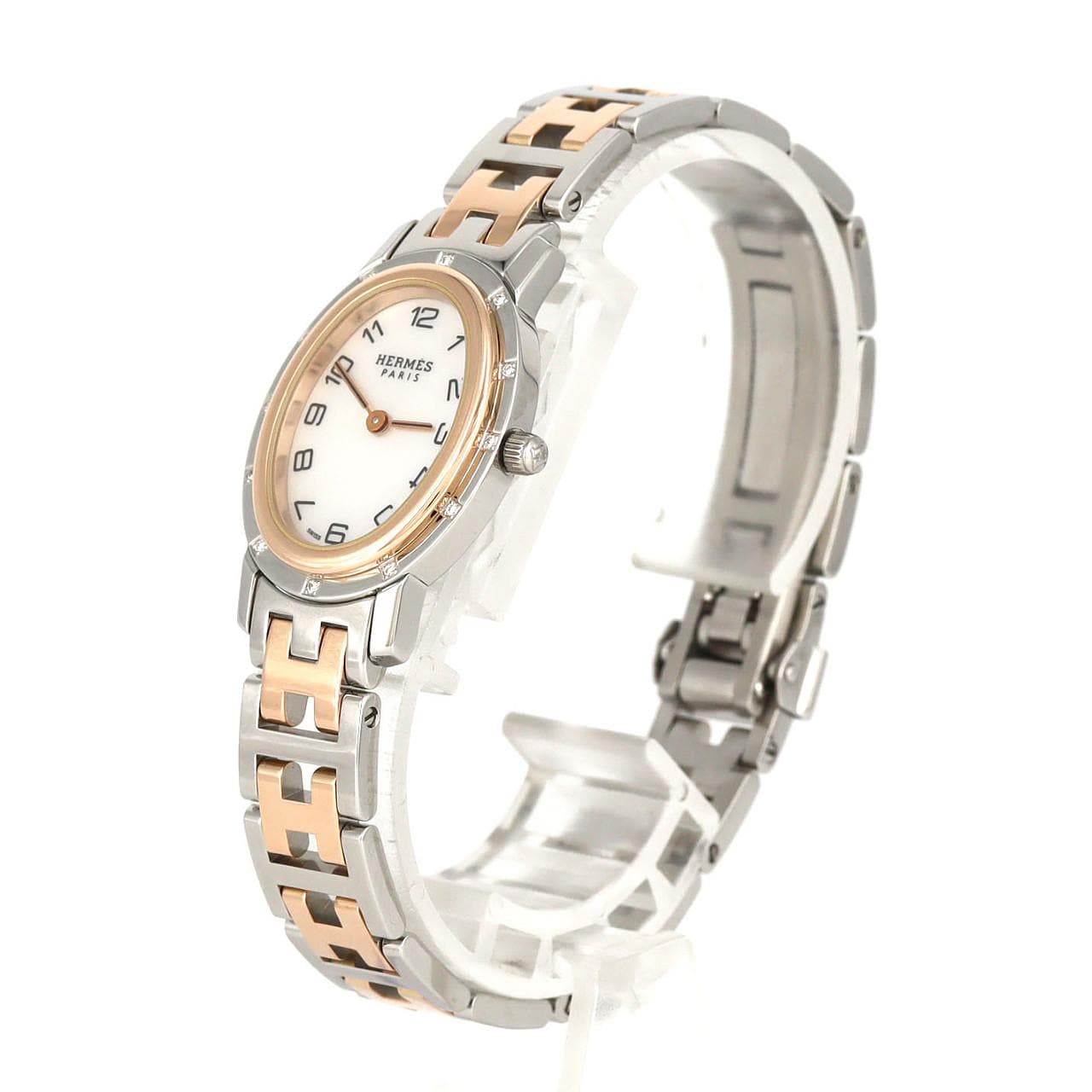 コメ兵｜エルメス クリッパーオーバル/12P PGコンビ CO1.222 SSxPG