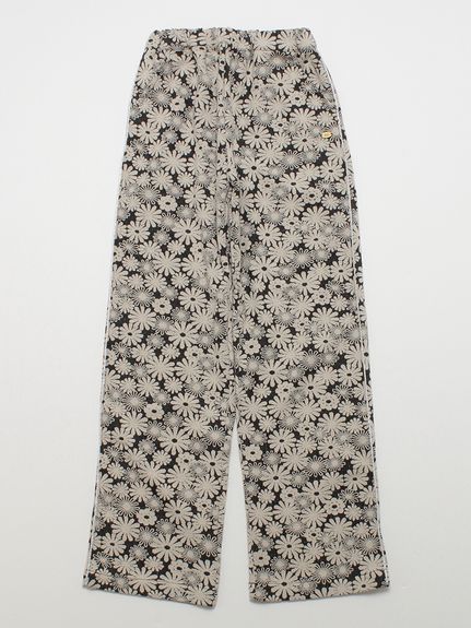 フラワージャカードワイドストレートパンツ（ストレートパンツ