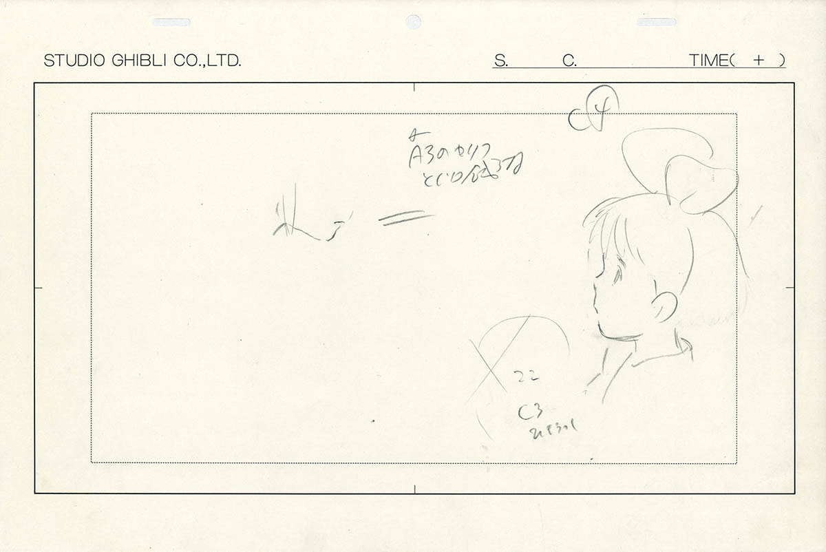 4308] 魔女の宅急便 ラフ原画 / 直筆:宮崎駿