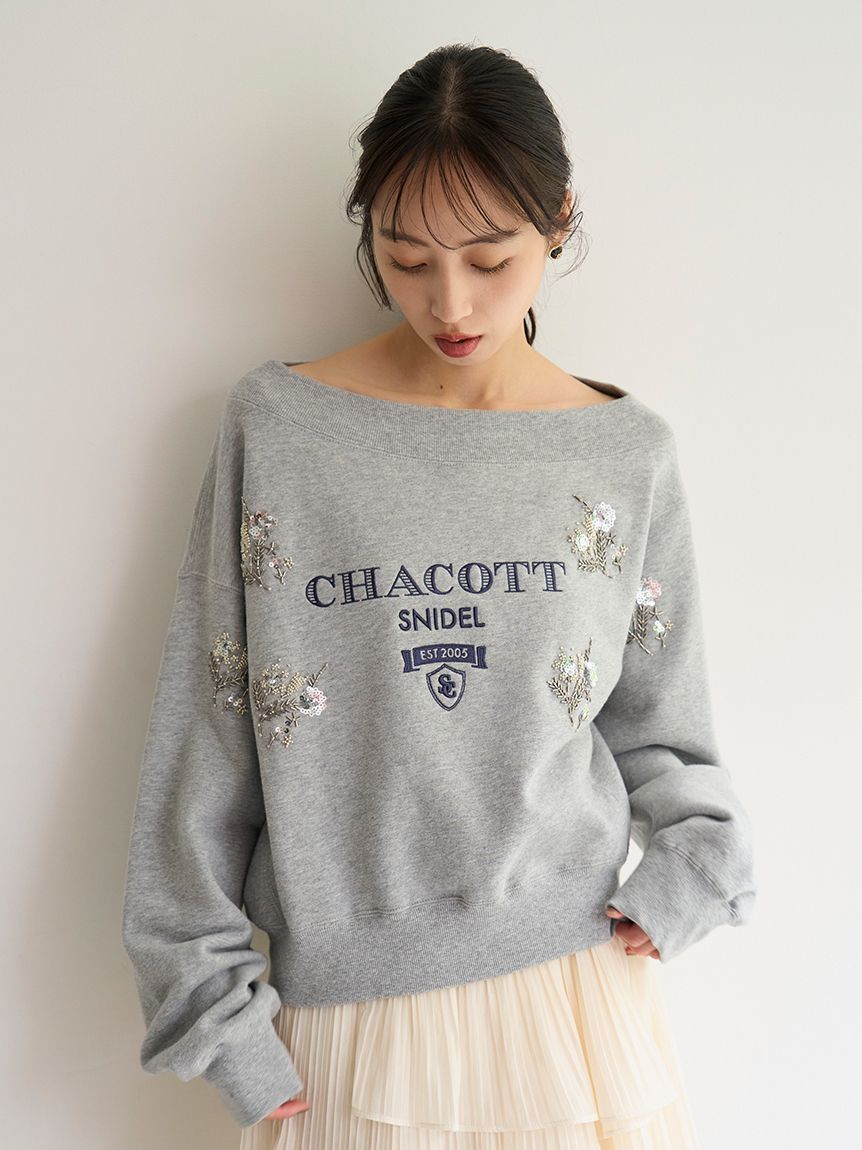Chacott】刺繍スウェットプルオーバー(Tシャツ・カットソー)｜トップス