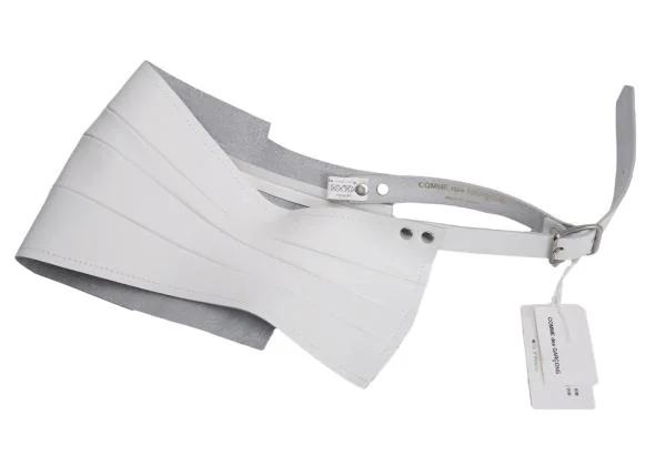 コムデギャルソンCOMME des GARCONS レザーショルダーベルト 白 (K-154245)