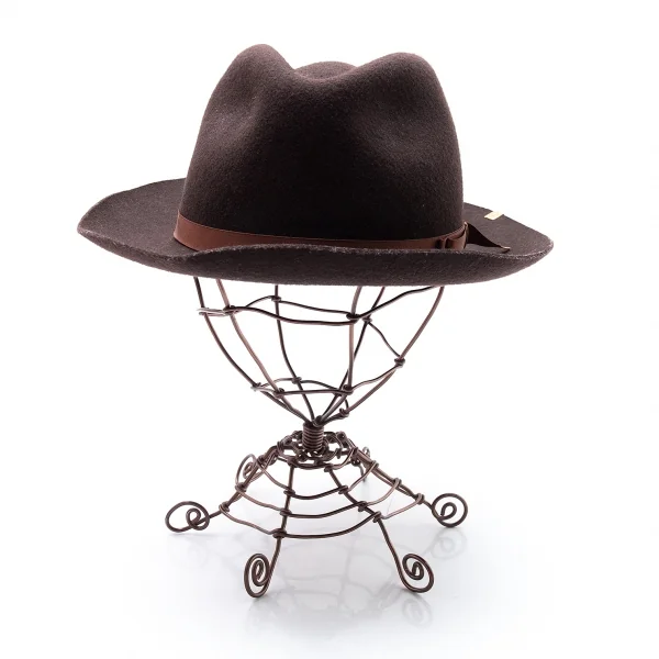 カシラCA4LA ウールフェルトフェドラハット 茶 (K-101974)