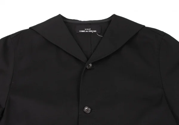 トリココムデギャルソン ニットポンチョ セーラーカラー アイボリー