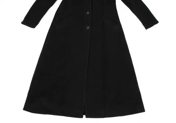 イッセイミヤケISSEY MIYAKE アンゴラウールロングコート 黒3 (K-134205)