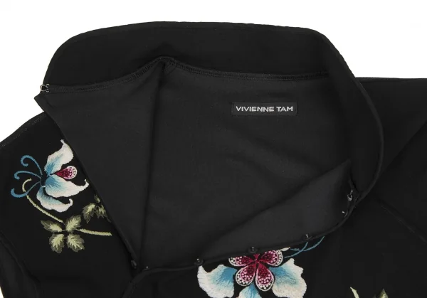 ヴィヴィアンタムVIVIENNE TAM フラワー刺繍パワーネット切替