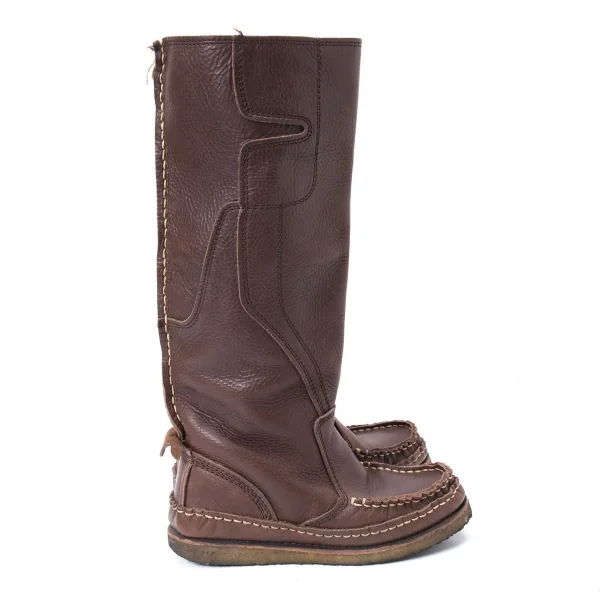 ズッカzucca レザーロングブーツ 茶S(22位) (K-128583)