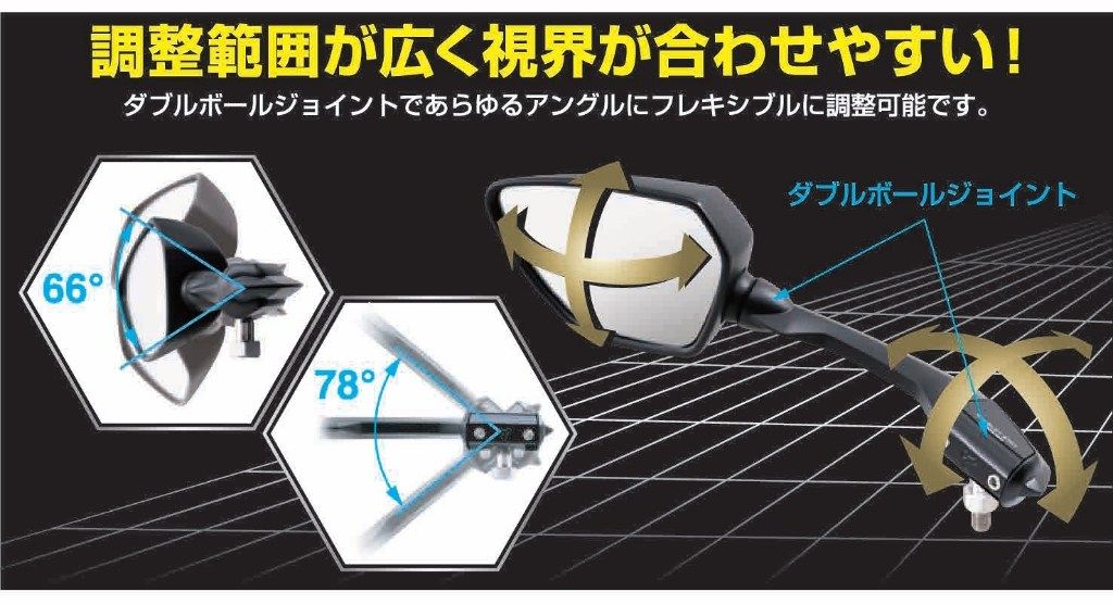 Webike | TANAX NAPOLEON タナックス ナポレオン シャークミラー8
