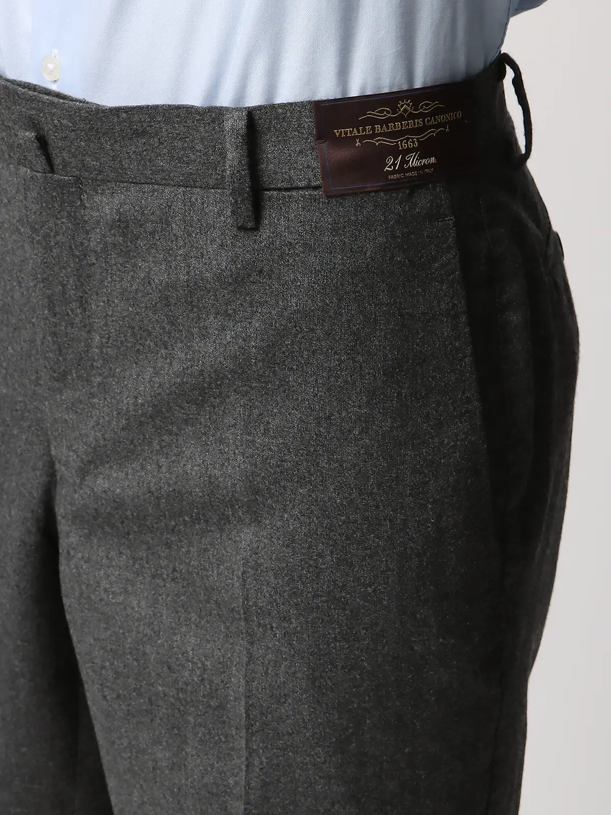 WEB限定／テーパードパンツ／CANONICO／ウールフランネル／無地／IN05
