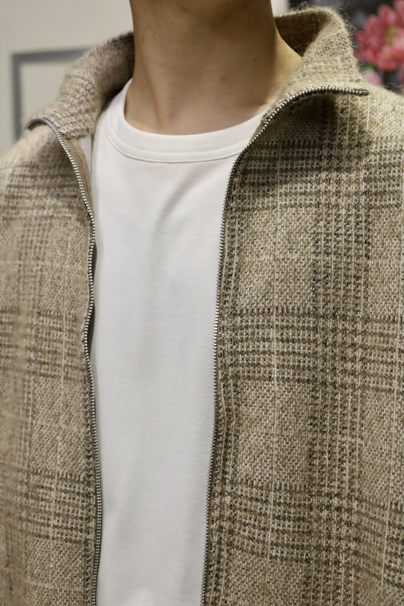 OUR LEGACY チェック柄フルジップニット│Ambiance