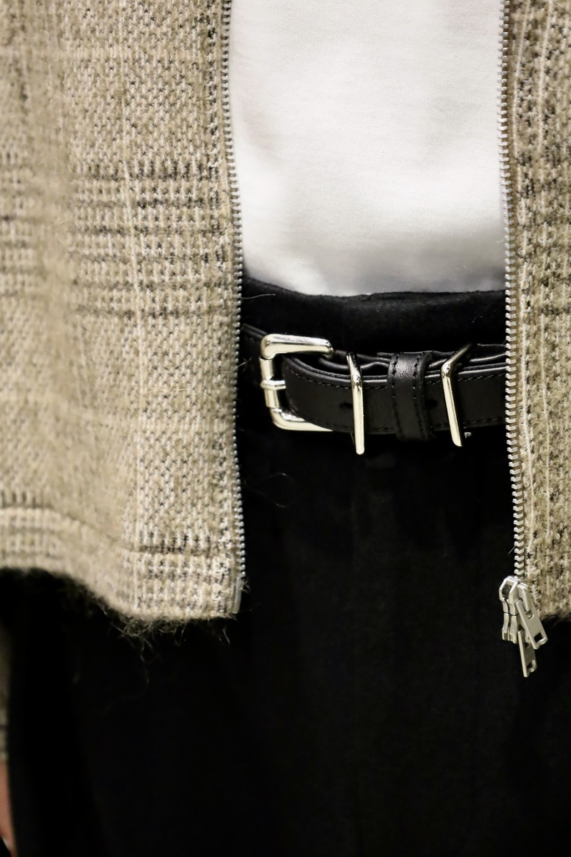 OUR LEGACY チェック柄フルジップニット│Ambiance