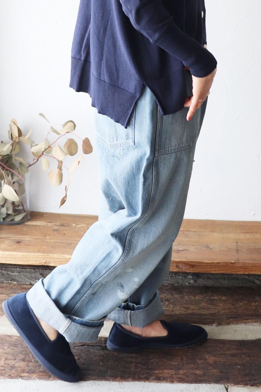 chimala｜チマラ】US ARMY STYLE DENIM TROUSERS｜バックベルト付き