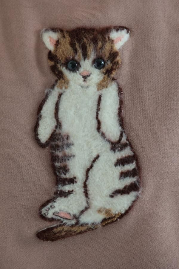 MUVEIL(ミュベール) ネコ裏毛プルオーバー beige - YAMAROKU（ヤマロク