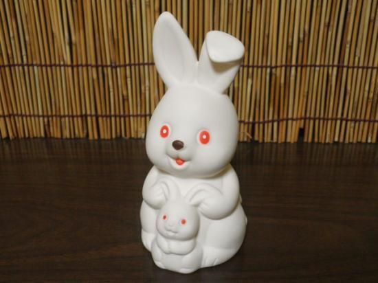 農協 ソフビ貯金箱 （ウサギ） - 「宝の森」昭和レトロ雑貨