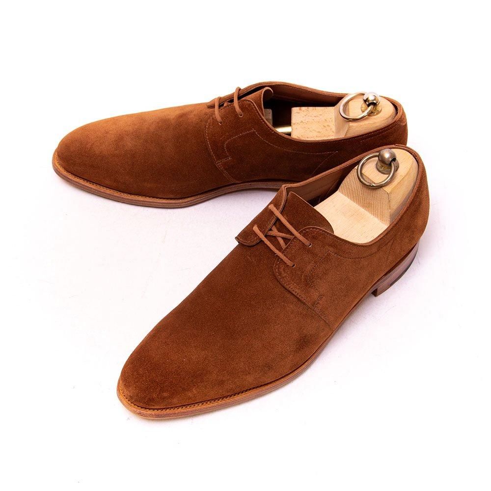 ジョンロブ DRIFT(ドリフト)プレーントゥ スエード ブラウン 8695