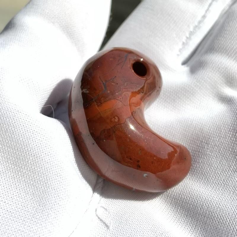 佐渡赤玉石 勾玉AA大 】佐渡の赤玉 国産 新潟 佐渡島 まがたま 限定