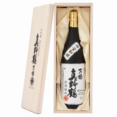 真野鶴】磨三割五分大吟醸 真野鶴 万穂（まほ） 1800ml 木箱入 - 佐渡