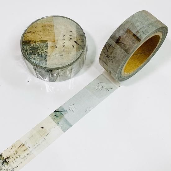 ヨハク CHECK&STRIPE マスキングテープ フユノアサ YC-006