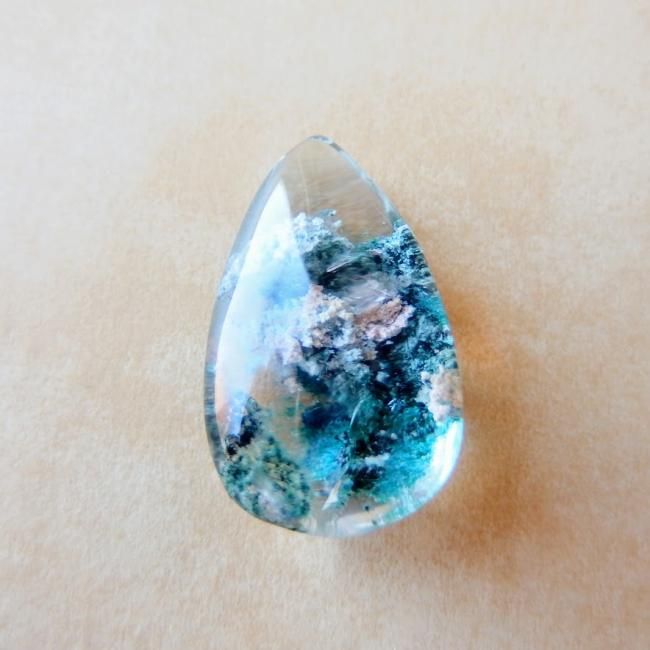 虹◇グリーンガーデンクォーツ 庭園水晶 12ミリ K00690 虹◇グリーン