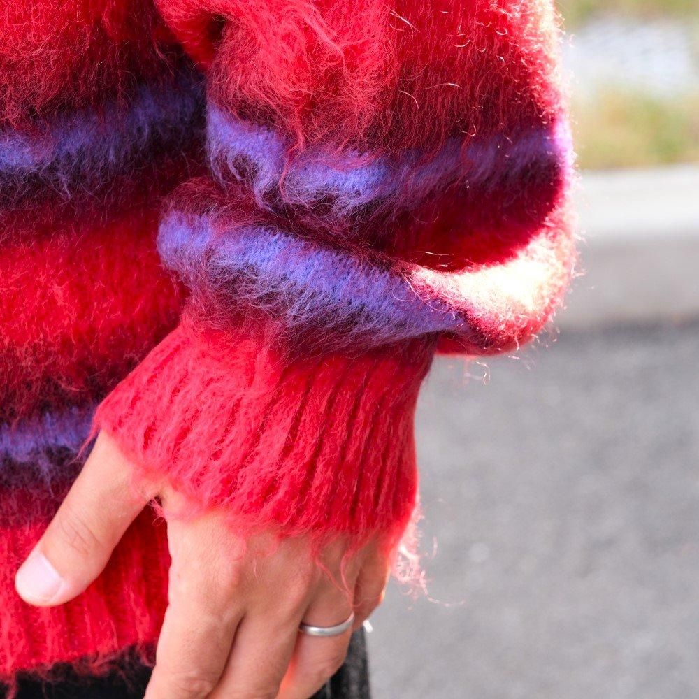 MINEDENIM / マインデニム / ニット Blurry Border Mohair Knit