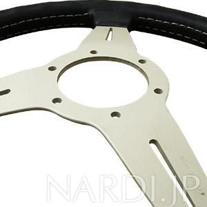 CLASSIC ブラックレザー/シルバースポーク（36φ）N131 - NARDI