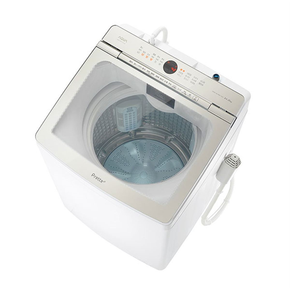 アクア、超音波洗浄機能「らくらく SONIC」採用の全自動洗濯機「Prette