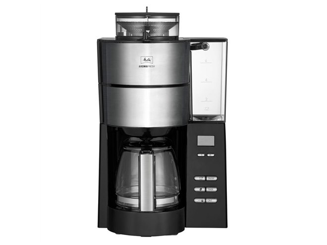 メリタ、グラスポット仕様の6杯用全自動コーヒーメーカー「アロマ