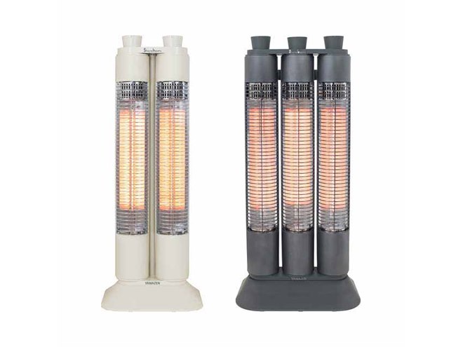 山善、首を振らず広範囲を常時暖める「ワイドレンジカーボンヒーター