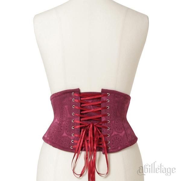 受注生産】レースプリントミニコルセット（ワイン） - 【公式