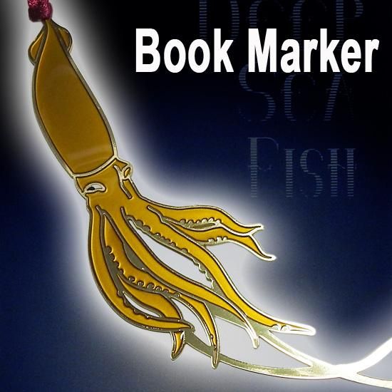 深海魚グッズ】おしゃれなしおり（栞）ブックマーカー◇水族館◇メタル