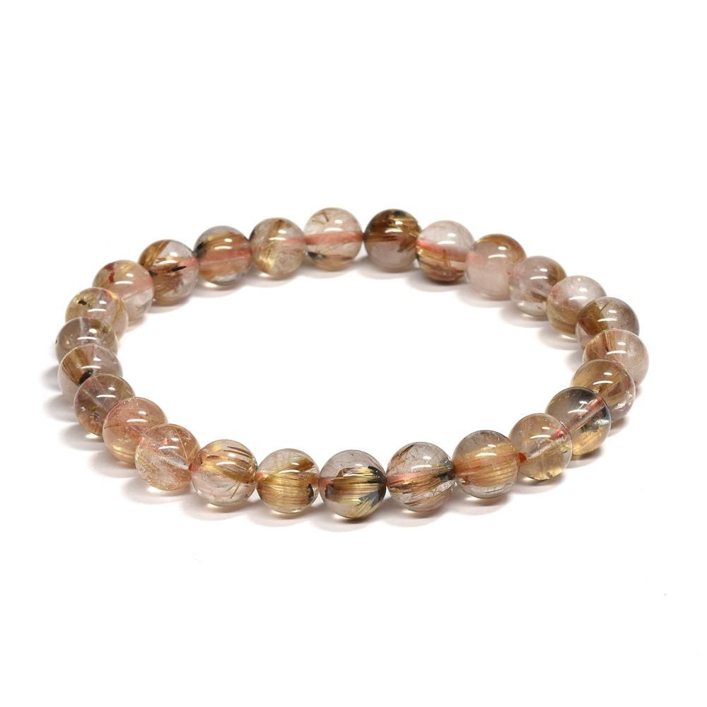 放射ルチルクォーツ ブレスレット 7mm #RE165 - プレミアム天然石専門