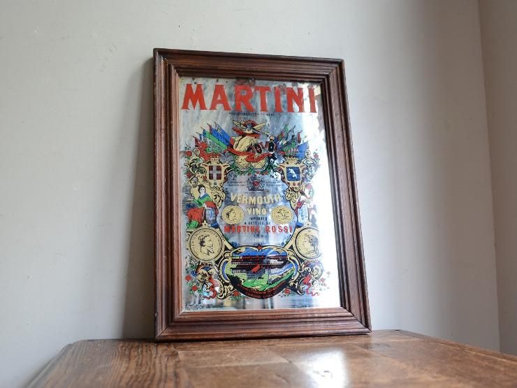 MARTINI ヴィンテージパブミラー｜アンティーク雑貨｜CHELSEA