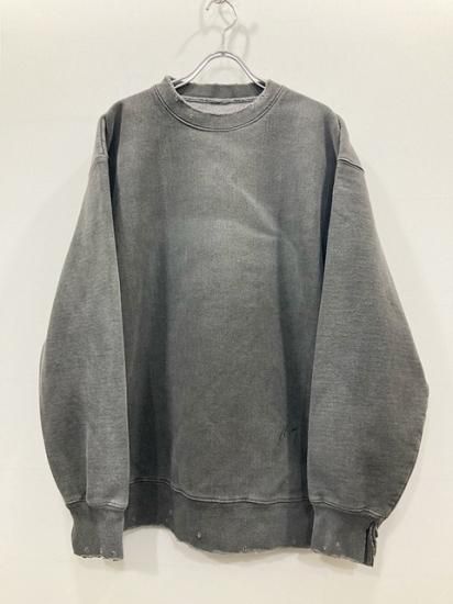 ANCELLM（アンセルム） DAMAGE SWEAT SHIRT ダメージスウェット Black