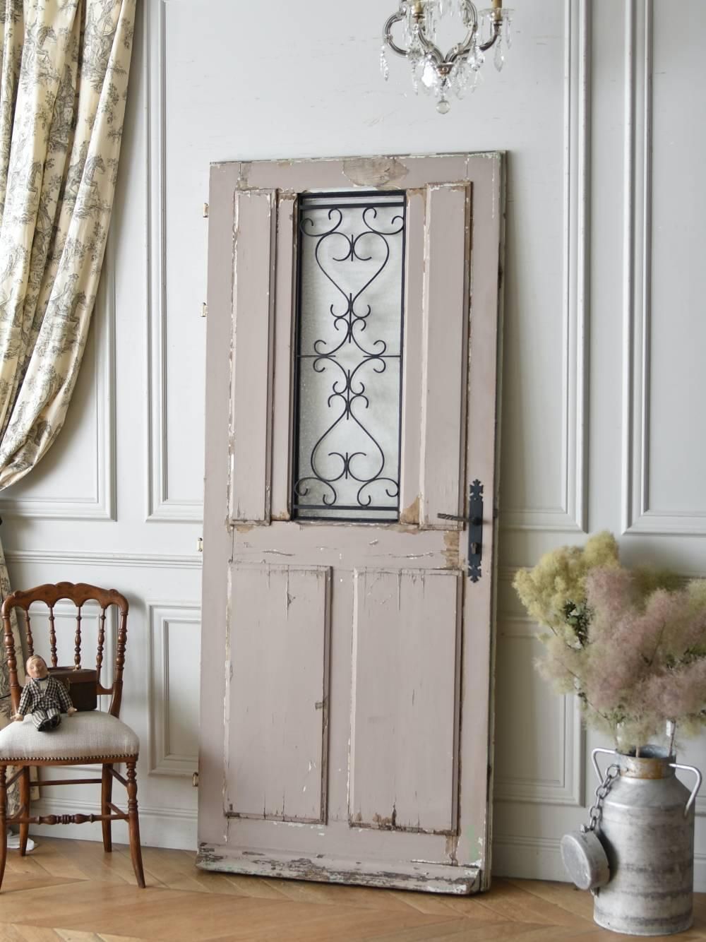 フランスアンティーク建具 アンティークアイアンドア.21 フレンチシャビー