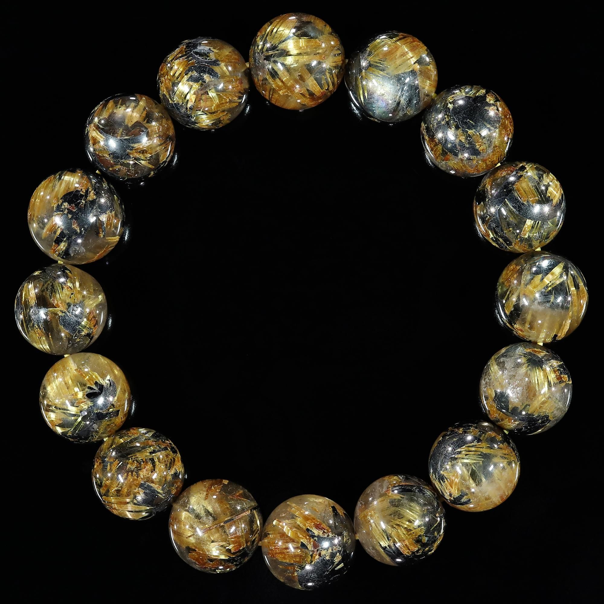 最高品質/力強さを感じる群晶タイプ】太陽放射タイチンルチルクォーツ