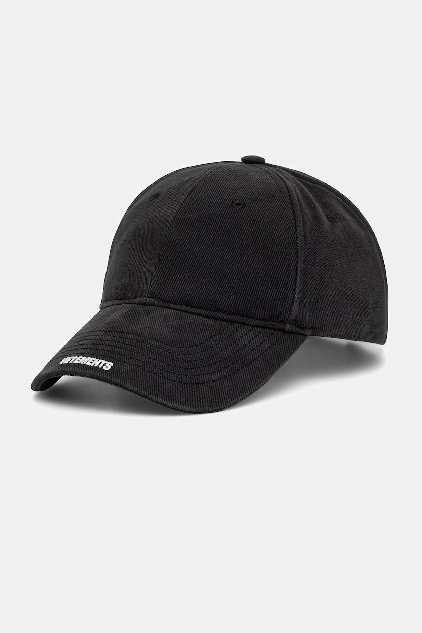 Martine Rose cotton baseball cap Rose Martine Cut Peak black color