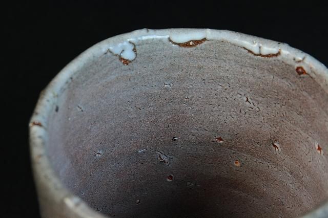 中川自然坊 「 絵唐津湯呑 」 中川恭平極箱 切立 - レトロ ＆アート