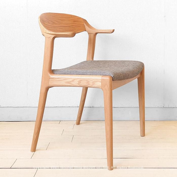 ナガノインテリア/DC354 ダイニングチェア 北欧 レッドオーク無垢材