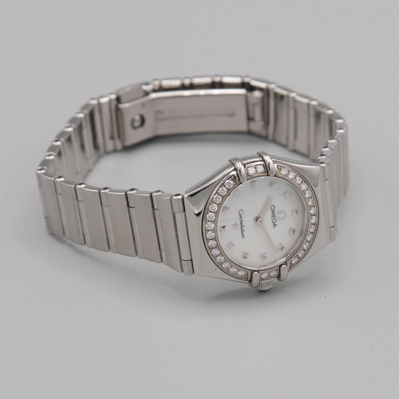 オメガ コンステレーション ダイヤ シェル文字盤 QZ クォーツ 1465.71