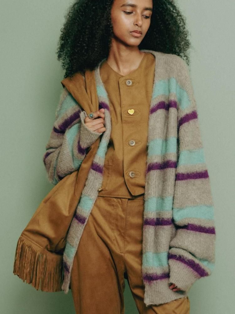 MOHAIR BOARDER CARDIGAN - THE SUNNY