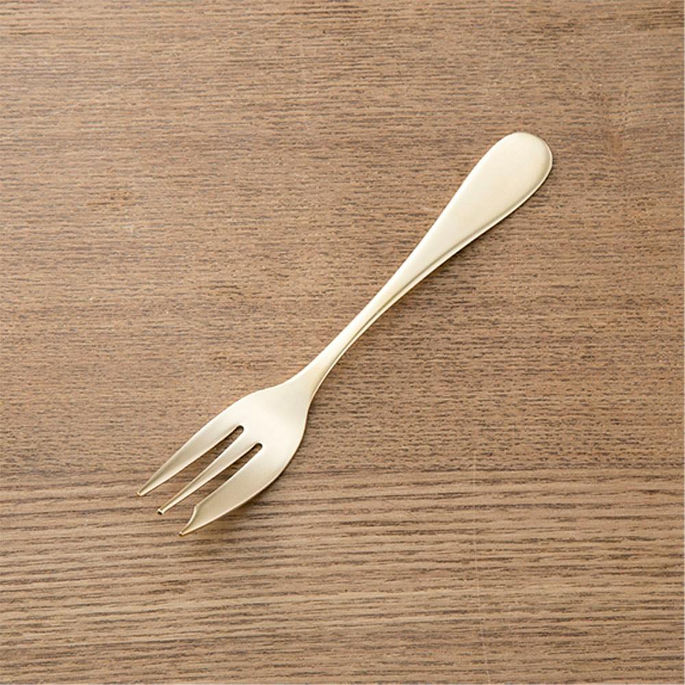 スタンダードケーキフォーク Bゴールド | 食器・グラス・カトラリー