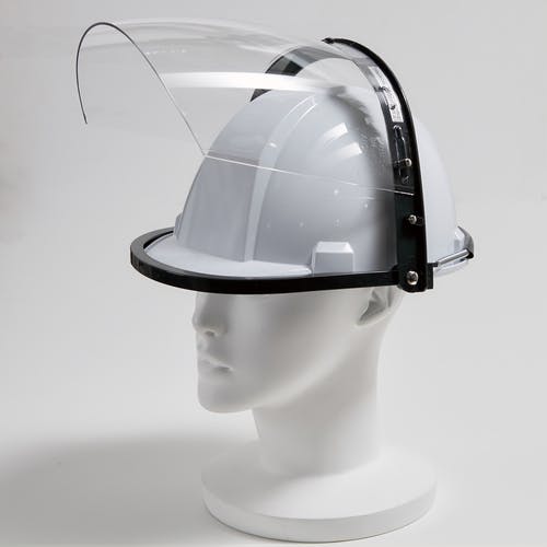 CAINZ-DASH】トラスコ中山 ヘルメット取付型防災面 簡単着脱タイプ