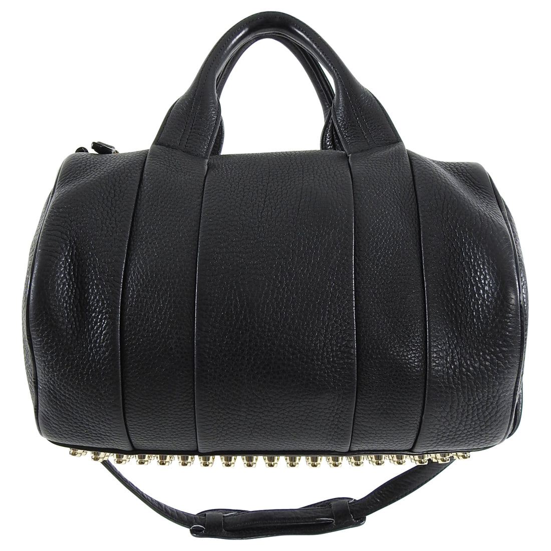 Alexander Wang Black Grained Leather Gold Studs Rocco Bag – I MISS