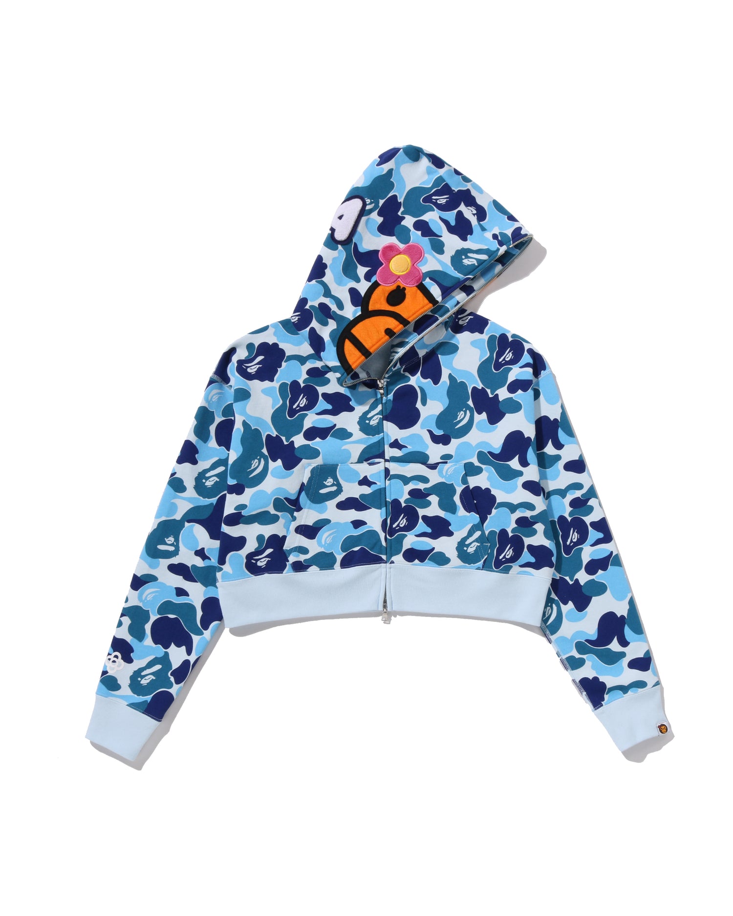 A BATHING APE® Abc Camo Baby Lisa Cropped Full Zip Hoodie | Bape