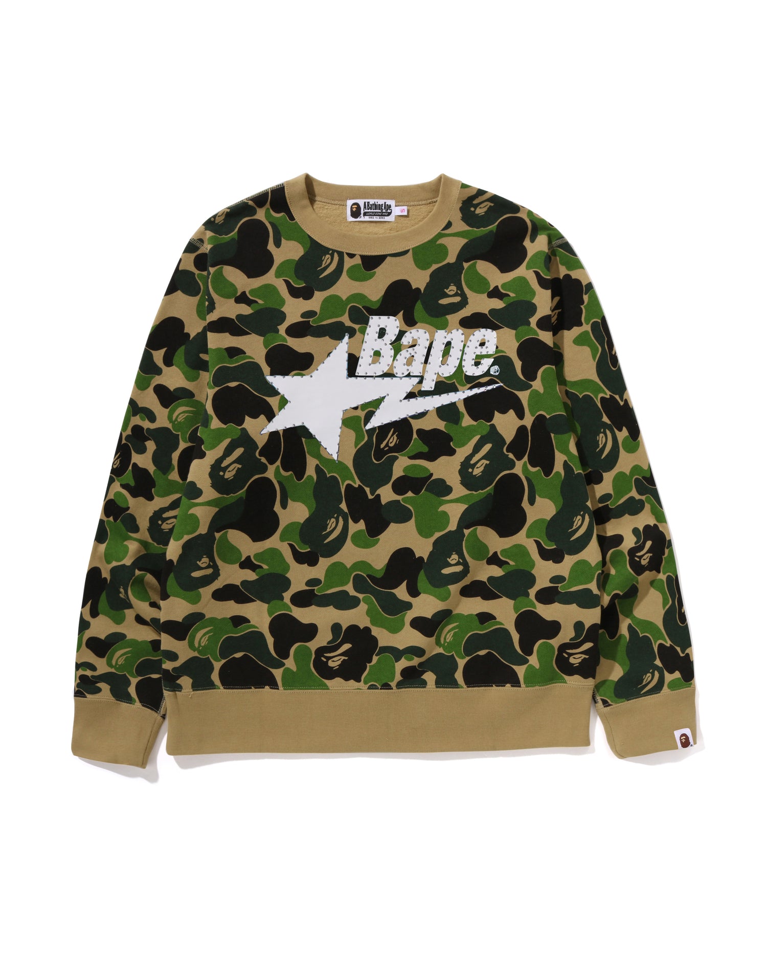 A BATHING APE® Abc Camo Rhinestone BAPE STA Crewneck Sweatshirt