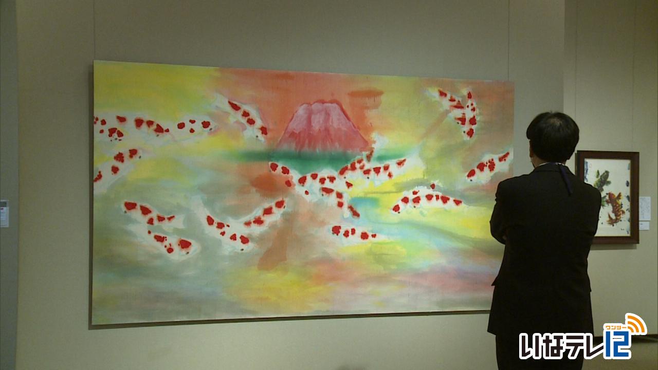 片岡鶴太郎展 絵画や書、陶芸など96作品並ぶ ｜ニュース｜伊那谷ねっと